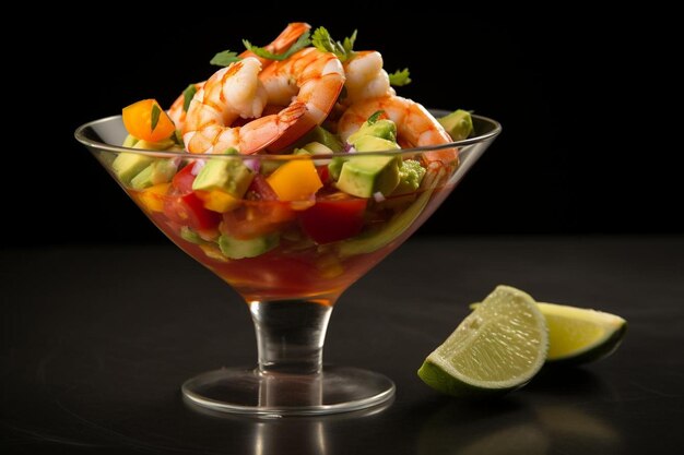 Mexican Shrimp Cocktail with Avocado and Tomato