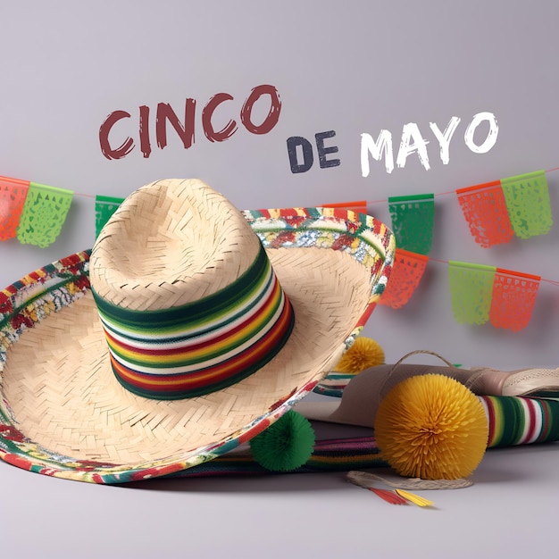 Мексиканское сомбреро, бамбуковая шляпа и другие аксессуары Cinco De Mayo fashion