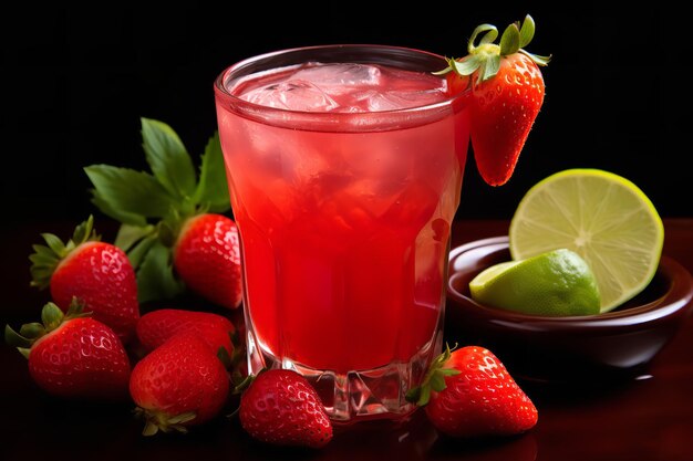 Mexican Strawberry Water Agua de Fresa Mexican Drink