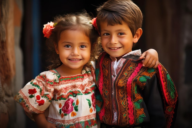 Mexican traditional Costume mexican embroidery children