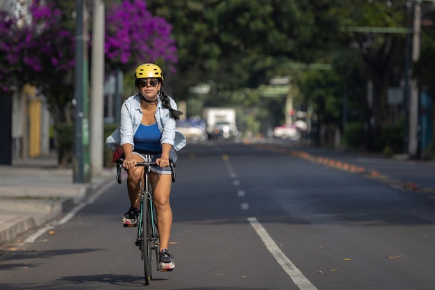 Mexican urban cyclist, international bicycle day