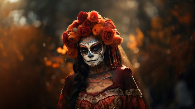 Mexican witch for Dia de Muertos