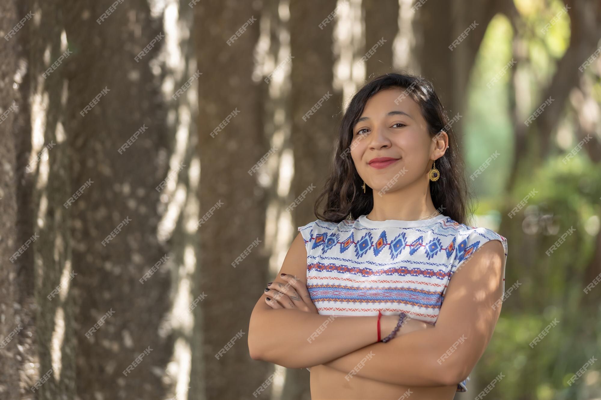 Premium Photo | Mexican woman arms crossed proud of herself women39s 