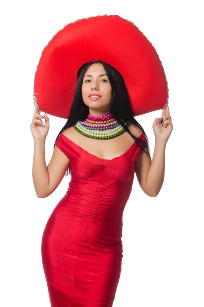 패션 컨셉에 멕시코 여자