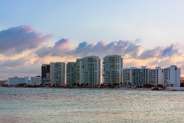 Photo mexico cancun beautiful caribbean coast top view