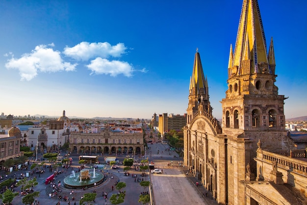 Mexico central cathedral of guadalajara famous tourism destination