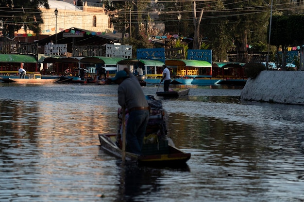 MEXICO CITY, MEXICO - JANUARY 30 2019 - Xochimilco is the little venice of the mexican capital