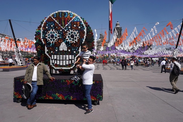 MEXICO CITY, MEXICO - NOVEMBER 5 2017 - Day of dead celebration