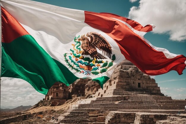 mexico logo coloring mexican flag