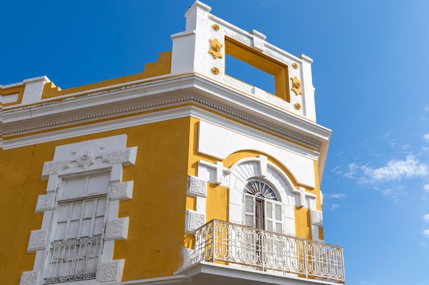 Mexico mazatlan colorful old city streets and colonial
architecture in historic city center