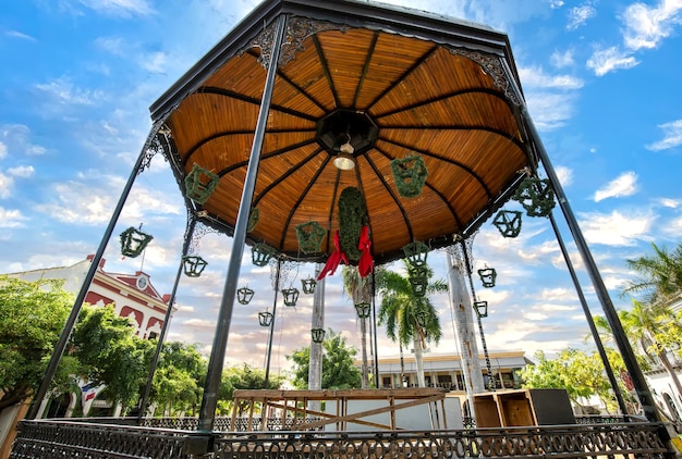 Mexico Mazatlan Old City central plaza in historic city center near ocean promenade and El Malecon