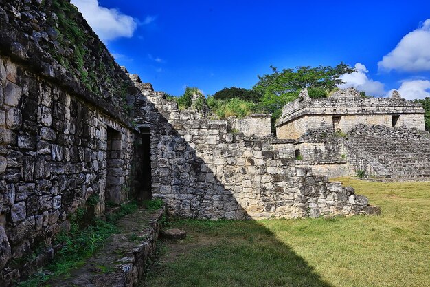 mexico pyramids mayan ancient city, landscape pre-columbian america chicenica maya