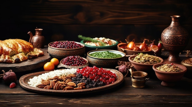 Photo meze traditional turkey food