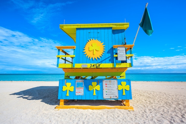 Miami Beach Florida, famous lifeguard house