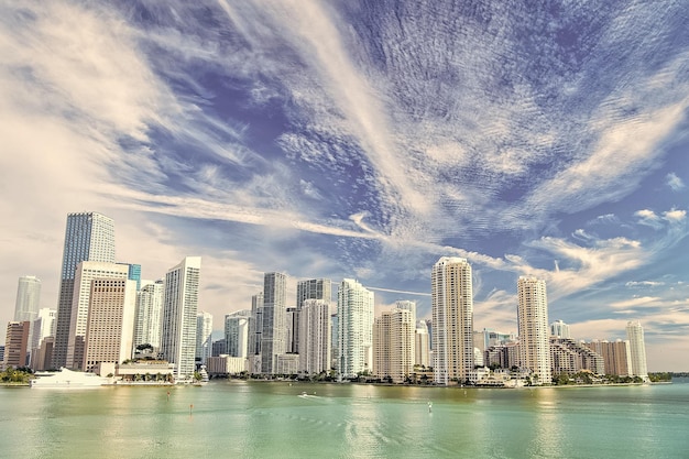 Miami Seascape with skyscrapers in Bayside