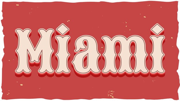 Photo miami vintage text