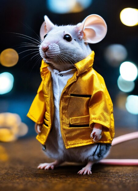 Photo mice dressed as back to the future movie