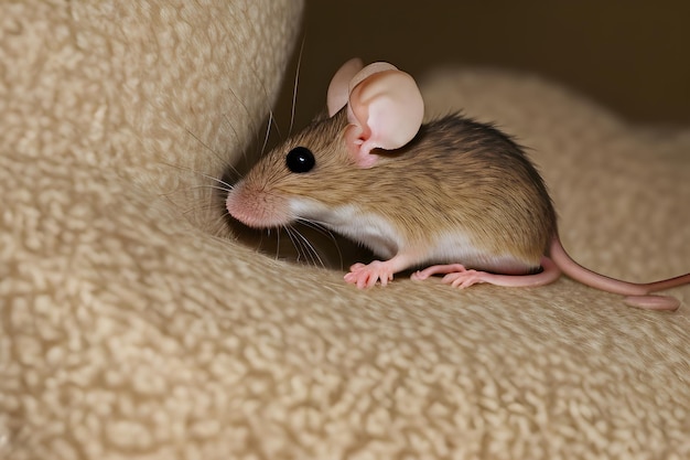 Mice posing left in burrows ai generative