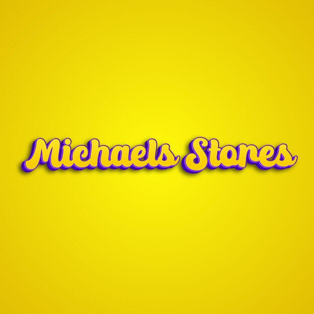 Michaelsstores typography 3d design yellow pink white background photo jpg