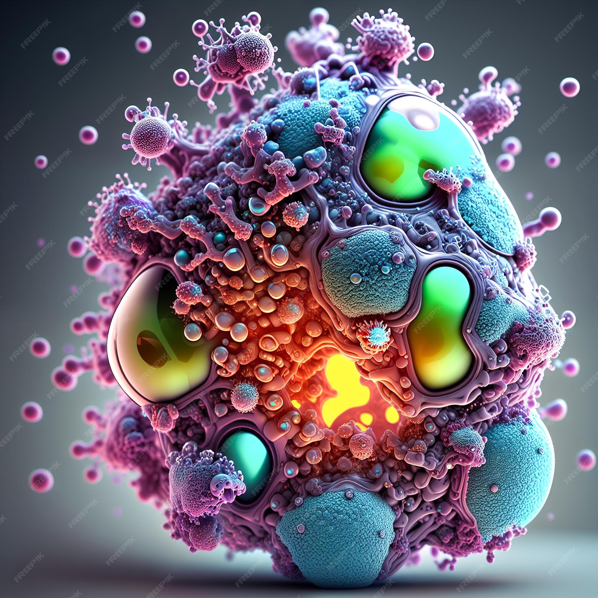 Premium Photo Microbes And Viruses Under The Microscope premium-photo-microbes-and-viruses-under-the-microscope