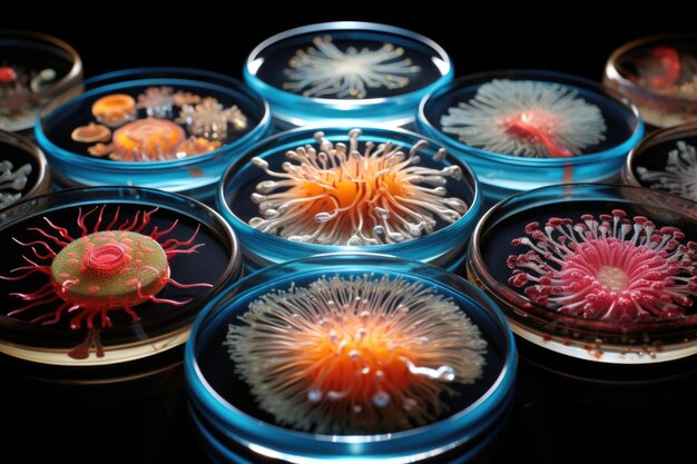 Microbial diversity on agar plate