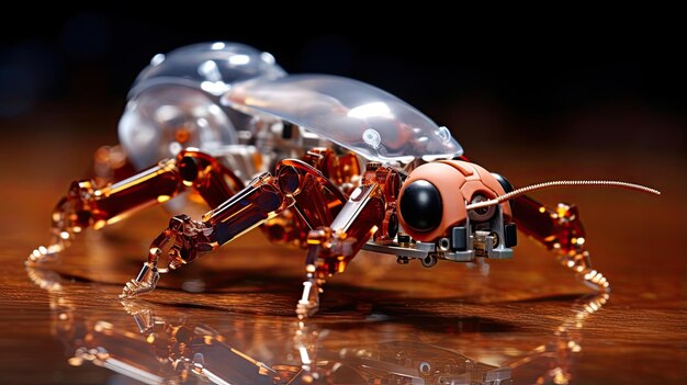 Foto microbots bouwen nanoschaal robotmieren