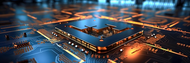 Photo microchip macro shootcomputer circuit board