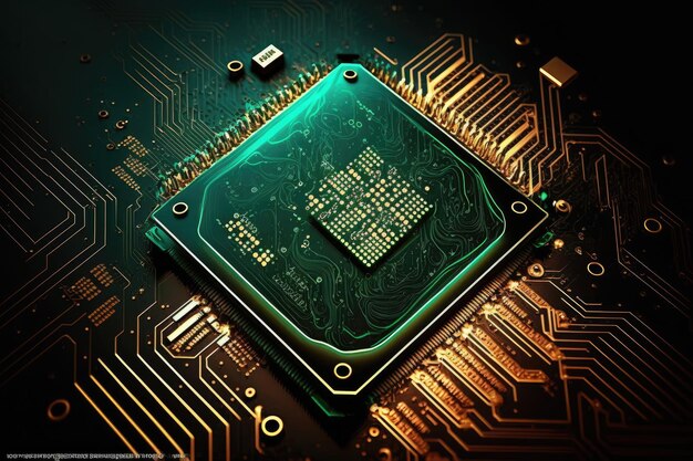 Microchip processor achtergrondnetwerk en technologie