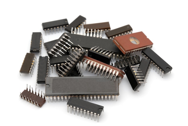 Microchips used in manufacture of computers