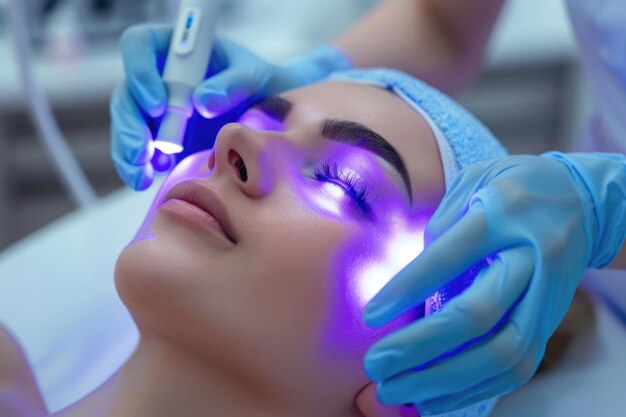 Microcurrent therapy for beauty and skin care in salon