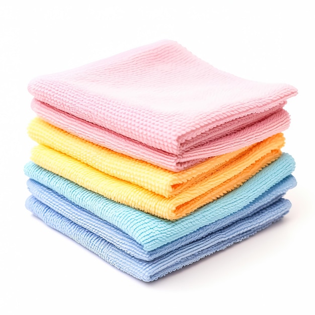 Microfiber Cloths isolated on white background