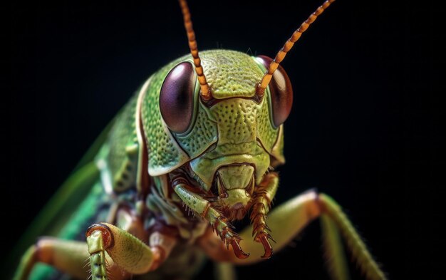 Microfotografie van krekelinsecten