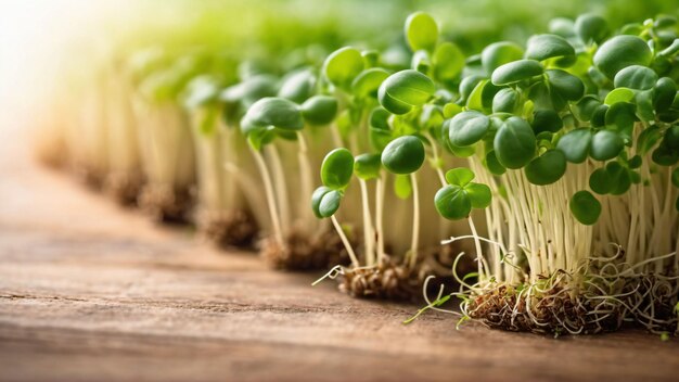 Photo microgreens sprouts healthy and fresh food generated with ai
