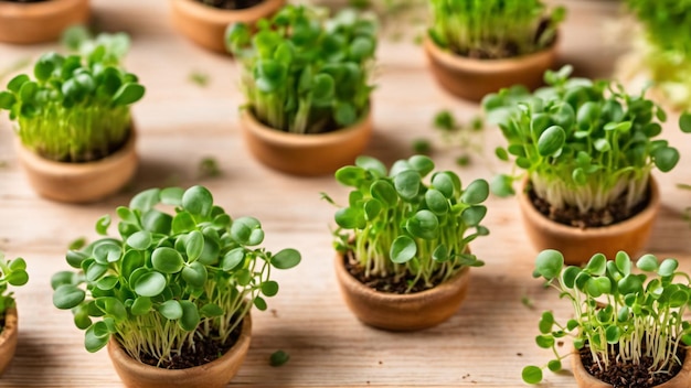 Microgreens sprouts healthy and fresh food Generated with AI