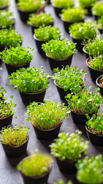 Microgreens zorgt voor gezond en vers voedsel Gegenereerd met AI
