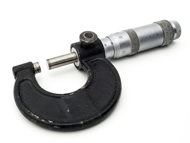 Micrometer on a white background