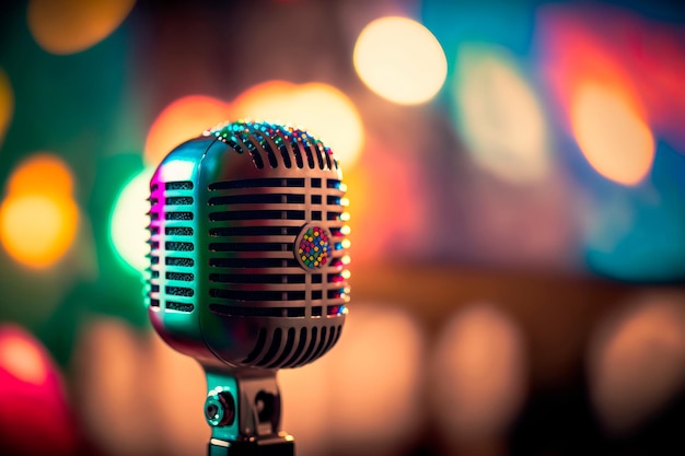 Hình ảnh cao cấp với microphone trên nền mờ karaoke sẽ khiến bạn cảm thấy như đang hát tại một trong những phòng karaoke cao cấp nhất. Mờ nền tạo nên một không gian phù hợp cho các hoạt động giải trí và ghi lại khoảnh khắc đáng nhớ. Hãy xem hình liên quan để cảm nhận sự sang trọng nhé! 