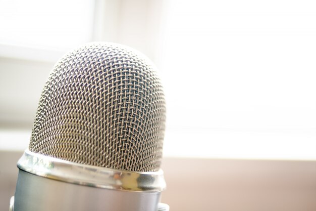 Microphone close up shot