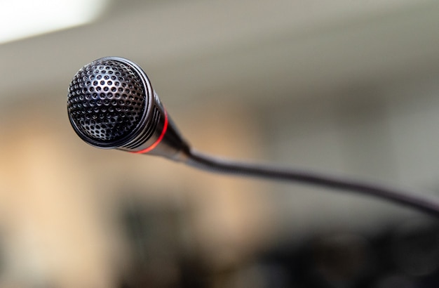 Microphone in the computer room for talker  announcement to listener 