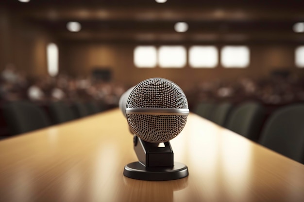 Microphone in Conference Seminar room Generative Ai
