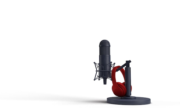 Premium Photo | Microphone Headphone Electronic Sound Audio.