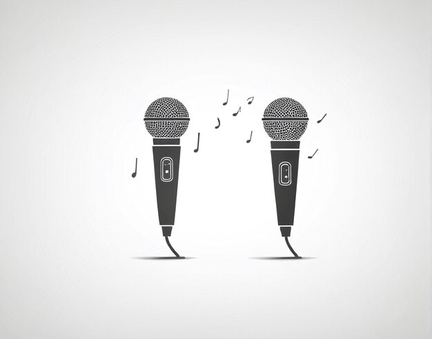 Photo microphone icon on a white background vector