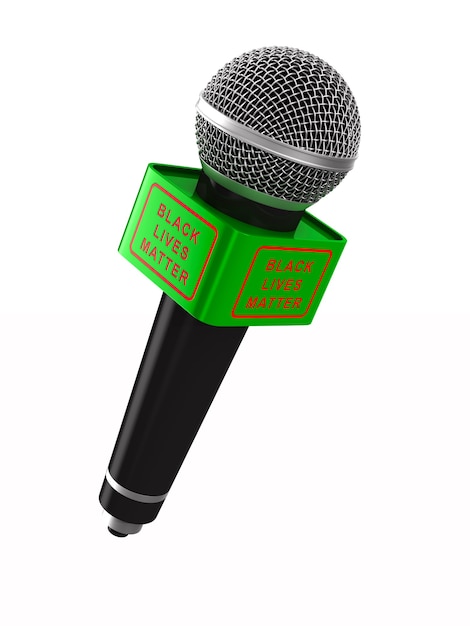 Microphone. Isolated 3D rendering