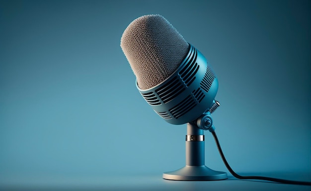 Microphone on isolated background