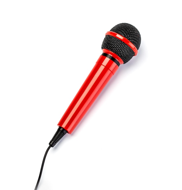 Microphone isolated on white