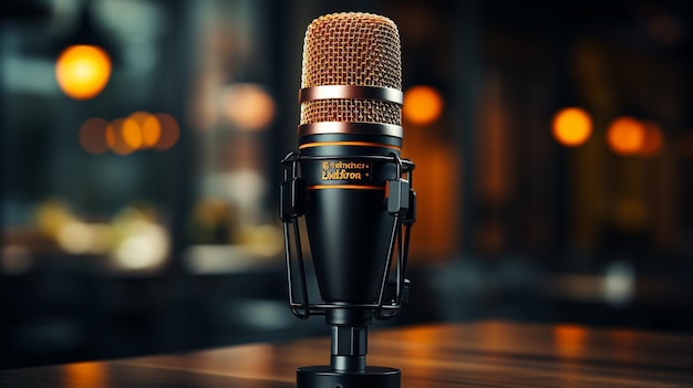 microphone render HD 8K wallpaper Stock Photographic Image