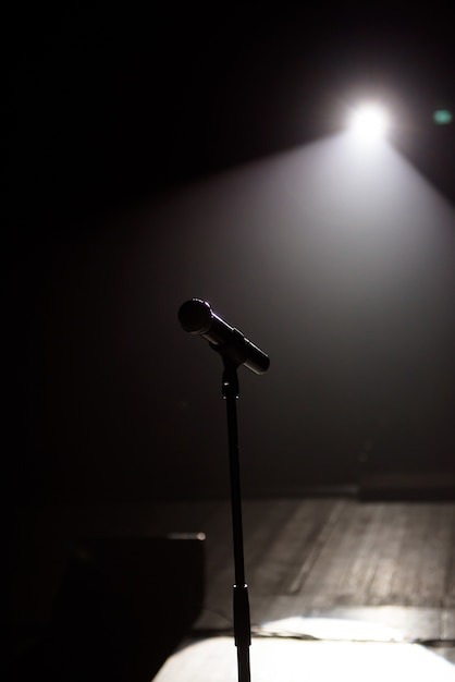 Microphone on the stage