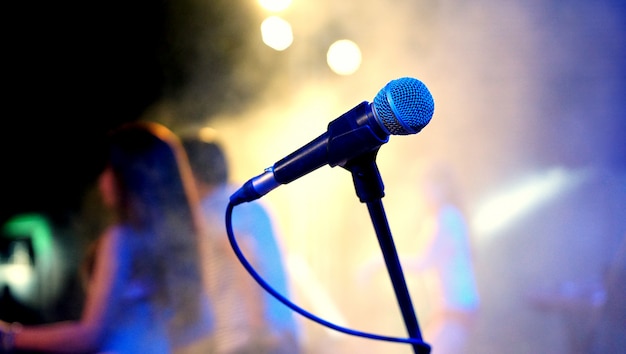 Microphone on stage