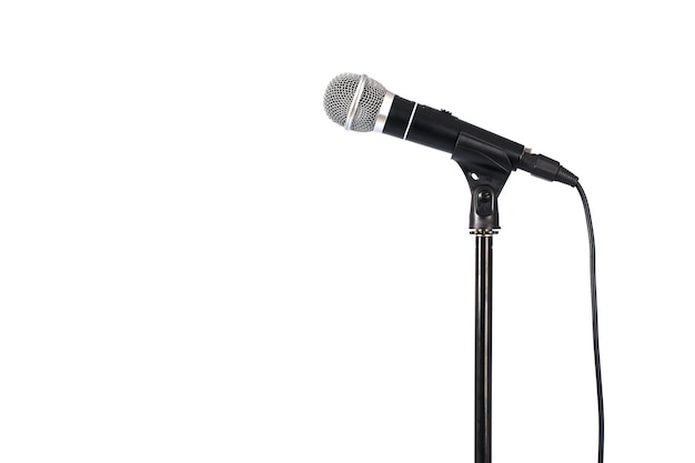 Photo microphone on stand