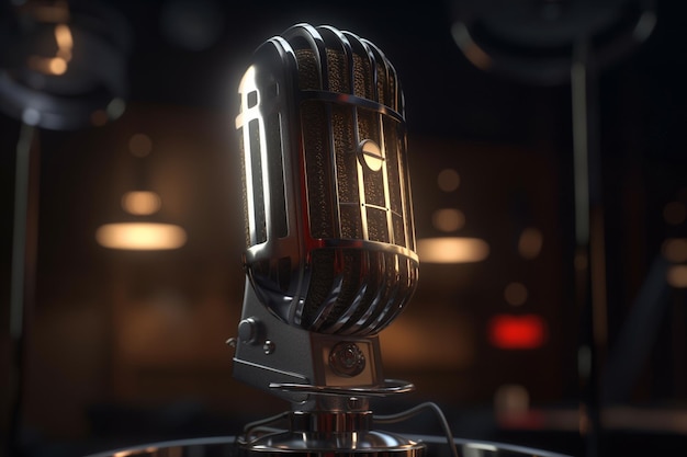 A microphone with the number 1 on it